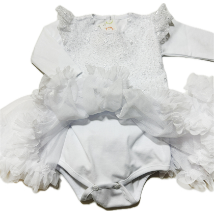 Body-sukienka bawełniana ANIOŁEK - Bambarillo - BIAŁA